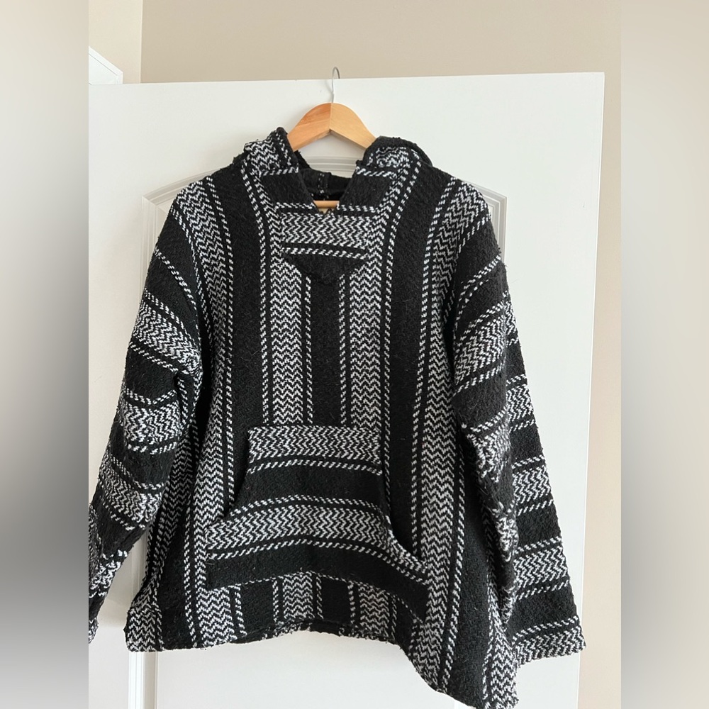 Black and White Baja Joe Hoodie. Size M. Unisex.